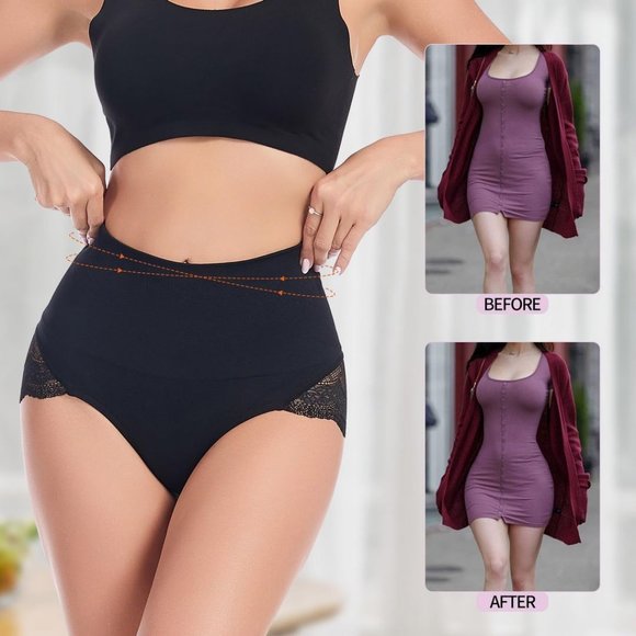 Tummy Control Shapewear Underwear - Black - Picture 4 of 6